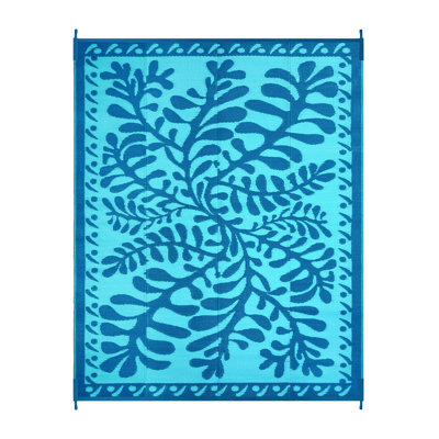 Reversible Waterproof Plastic Straw Outdoor Area Rug for Patio, Camping, Beach,RV & Pool Deck
