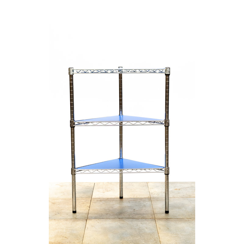 Doublure de tablette triangulaire en PVC, H 0,125 po x l 18 po x P 18 po, Bleu clair