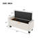Banc de rangement rembourré en velours Maxxton-1781864038