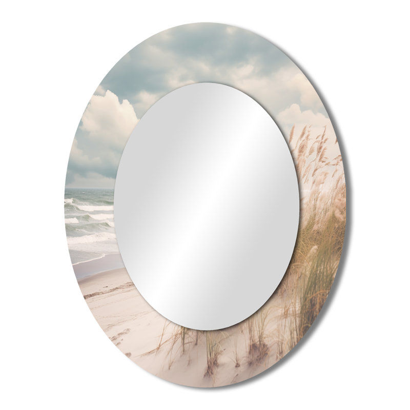 Miroir mural ovale blanc, 43 po x 33 po