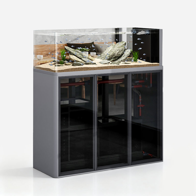Réservoir d'aquariums d'eau, Gris, 26,42 gallons (H 50,39 po x l 39,69 po x P 18,11 p