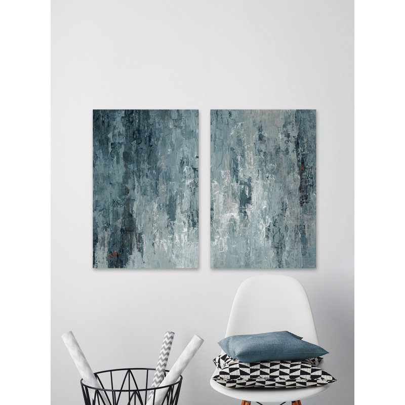 « tainted blues foncé », une image multi-pièces sur toile, H 24 po x l 16 po x P 1,5 po