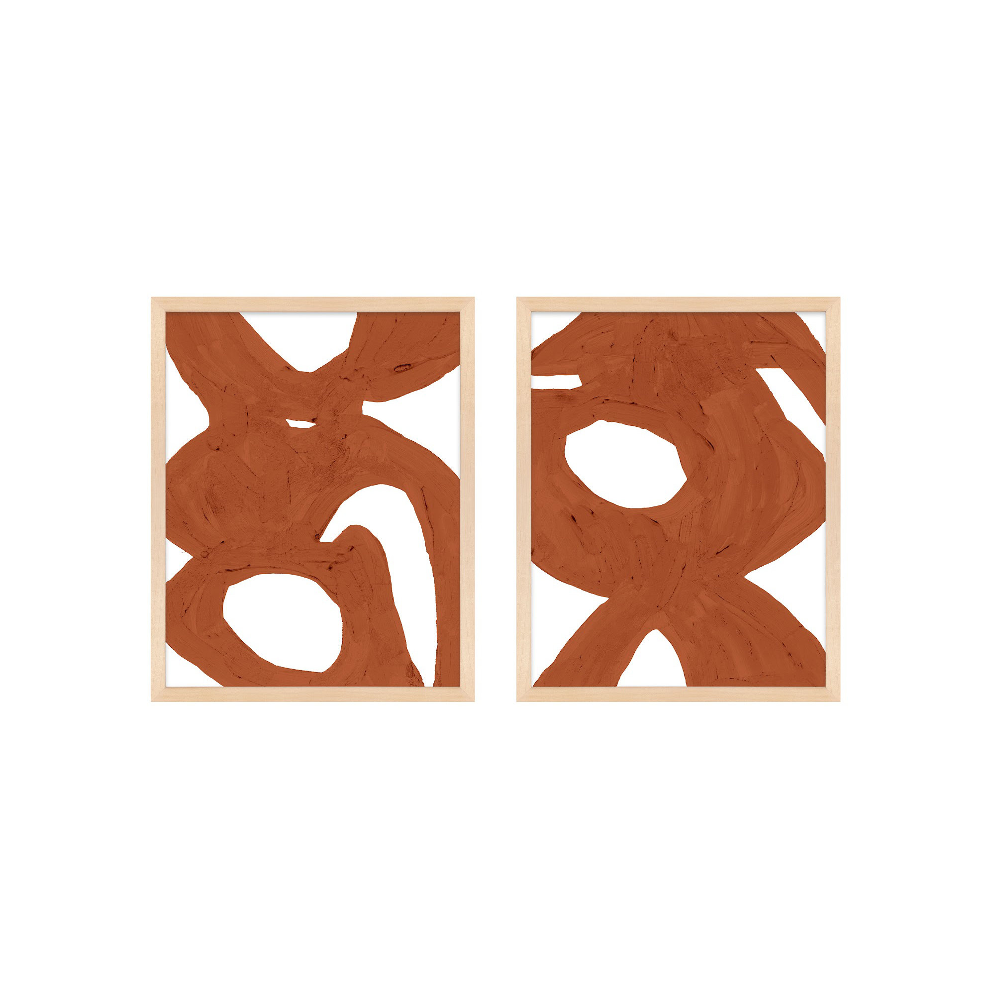 Copper Harmony Set Of 2 by Andrea Stokes, 30" H x 48" W, Brown