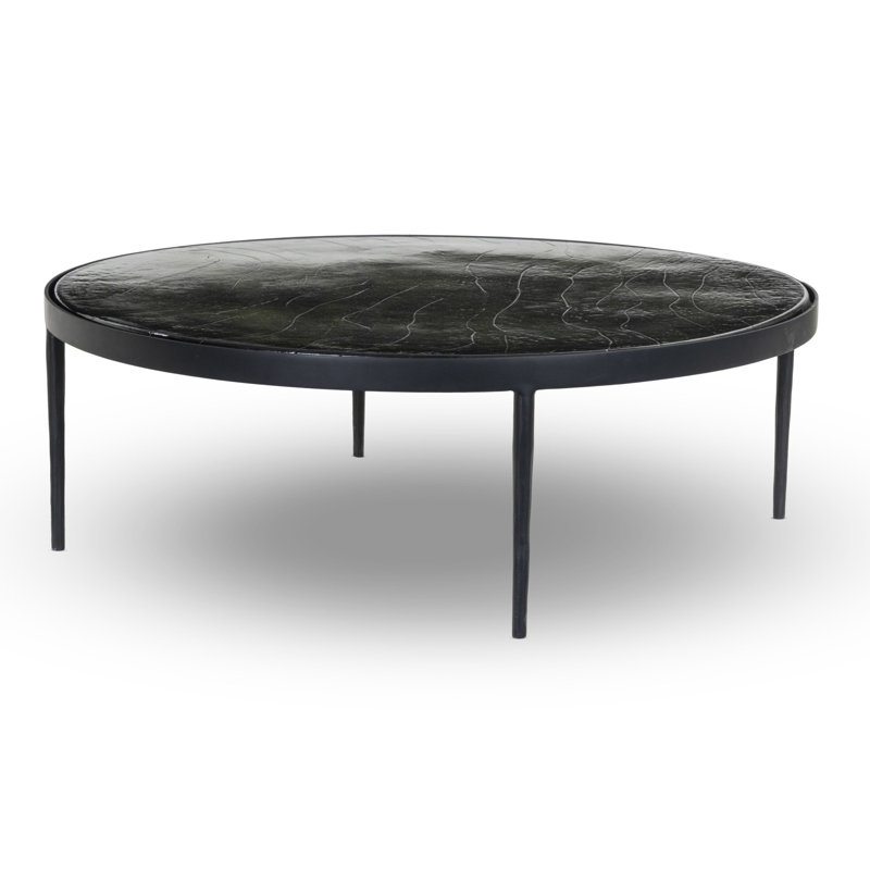 Yoko Grand Coffee Table-Moss Cast Glass, Moss Cast Glass