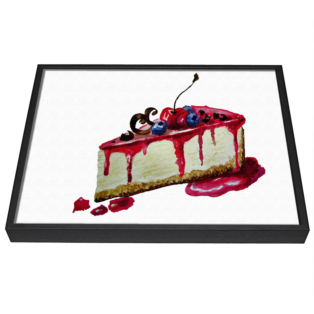 Cheesecake Delight - Einzelner Bilderrahmen Grafik auf Leinwand