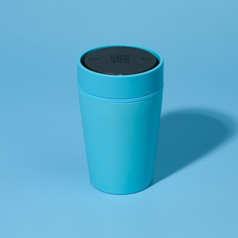 Circular&Co Circular&Co Coffee Cup Made From Bubblegum Recycled Bubblegum Travel Mug, 8oz, Sky Blue