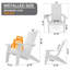 Chaise Adirondack en plastique avec table Caddo-1741182012