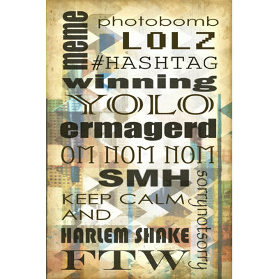Urban Chevron Phrases I 1 Piece Wrapped Canvas Wall Art