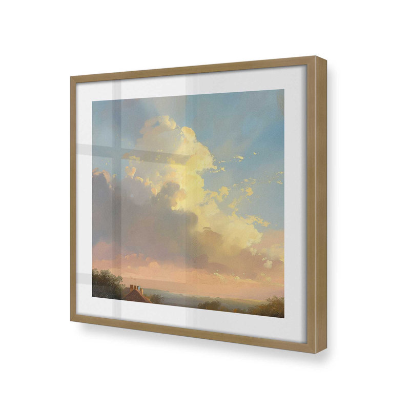 «Brilliant Skies I», Or brossé, H 21,75 po x l 21,75 po
