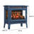 duraflame Freestanding Electric Fireplace Stove Heater with 3D Flame Effect for 1,000 Sq. Ft. Room, Navy-793322665