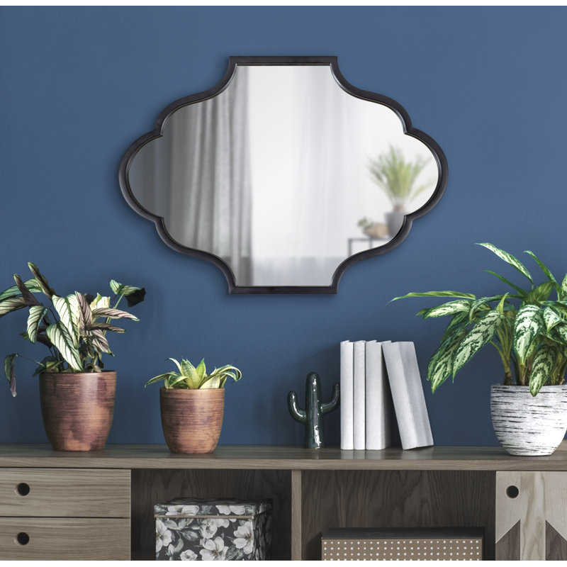 Miroir d'appoint Passabe Glam, Noir, 18 po x 24 po