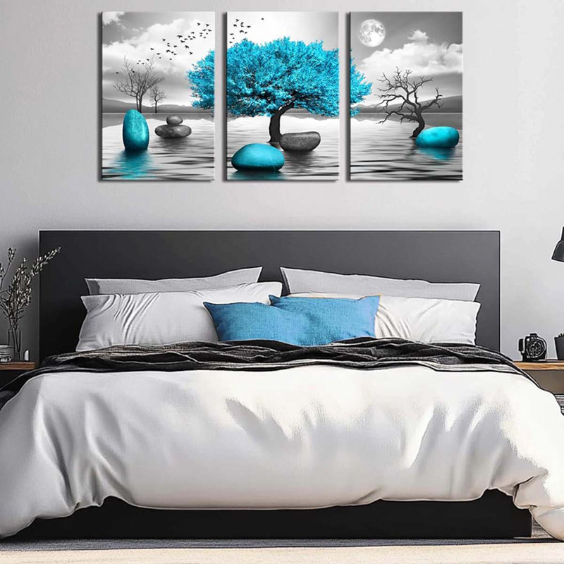 3 Piece Wrapped Canvas Print, 60 cm H x 120 cm W