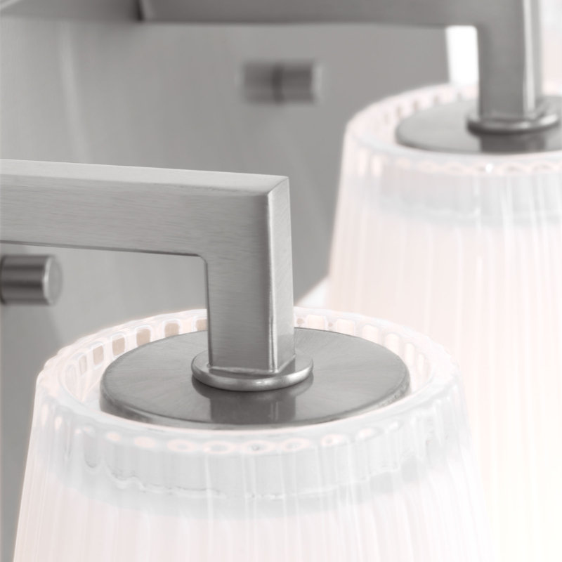 Upson Large Vanity from Generation Lighting , Brushed Nickel, 7.75" H x 18" W x 6.25" D, 3 Lights