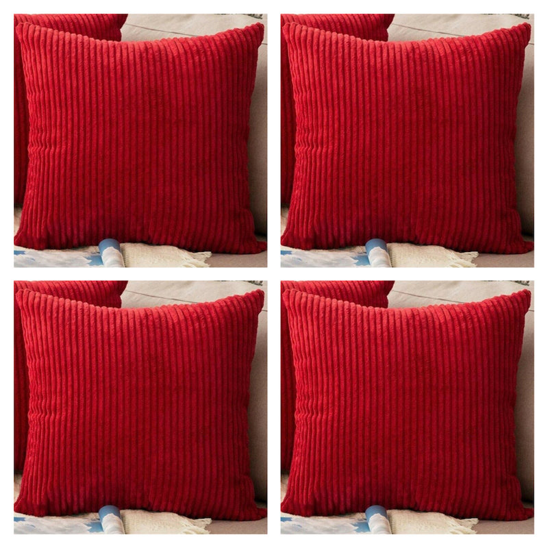 Nayely Square Throw Pillow Cover, Light Red