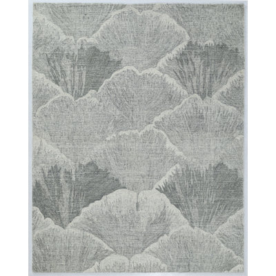Gingko Hand Tufted Gray Area Rug