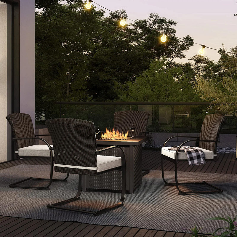 Ensemble de conversation modulaire avec coussins 5 pièces Owensby, gris