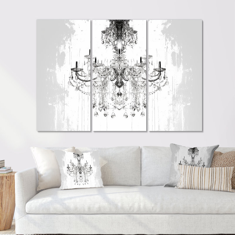 Epineux - Ensemble d'impressions murales lustre Glam, Toile tendue, H 40 po x l 60 po x P 1 po