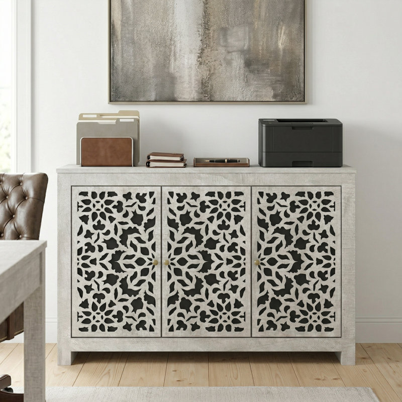 Culbreath Arrastia 3 Door Wide Sideboard, Dusty Grey Oak, Barli