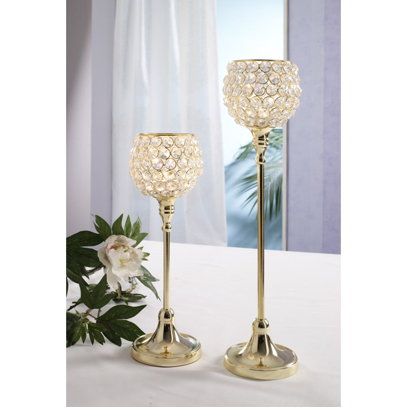 Bamman 2 Piece Candlestick Set, Gold
