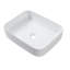 Lavabo de salle de bain vasque rectangulaire en céramique blanche