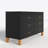 6-Drawer Double Dresser with Metal Handles & Solid Wood Legs-1809706594