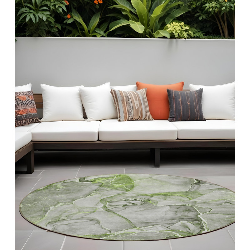 Tapis extérieur rond rond 8 po
