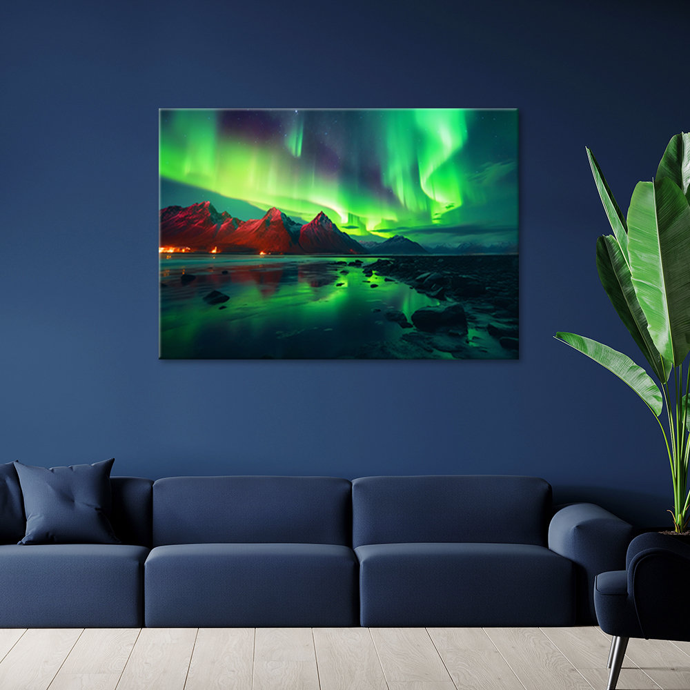 Leinwanddruck, Aurora Borealis Natur - Druck