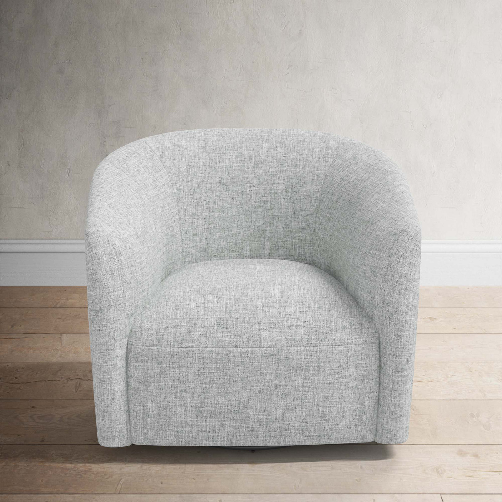 Marita 32" Barrel Chair, Zuma Pumice Textured Linen