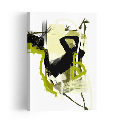 Affiche murale abstraite contemporaine minimaliste représentant une figure décontractée
