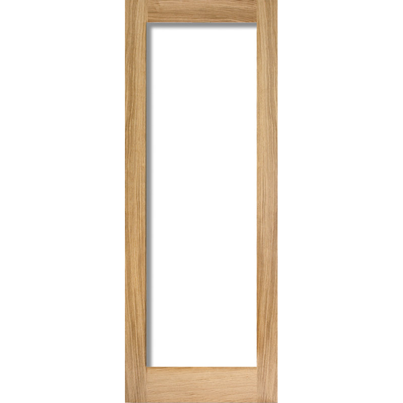 Pattern 10 1L Clear Unfinished Oak Doors FD 30, 76.2mm x 198.1mm