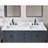Andalo 61" Double Bathroom Vanity Top in Snow White with Sink