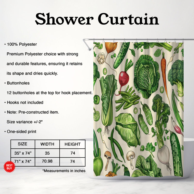 Spring Peas - Rideau de douche Premium, H 74 po x l 71 po