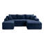 Canapé modulaire en forme de U 94,5 po avec assise profonde, aucun assemblage requis, canapé-lit modulaire pour salon, chambre à coucher, appartement