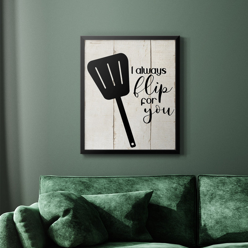Toile encadrée Flip for You de qualité supérieure - prête à être accrochée, Noir, H 24 po x l 20 po