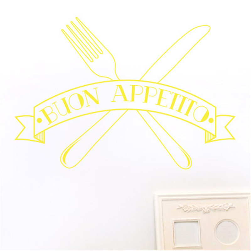 Wall Decal, Bright Yellow, Large