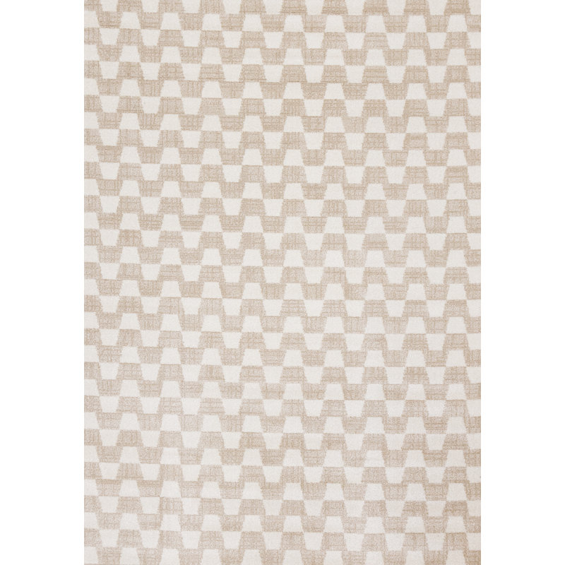 Charlanne Power Loomed Geometric Area Rug, Rectangle 2'7" x 4'11", Beige