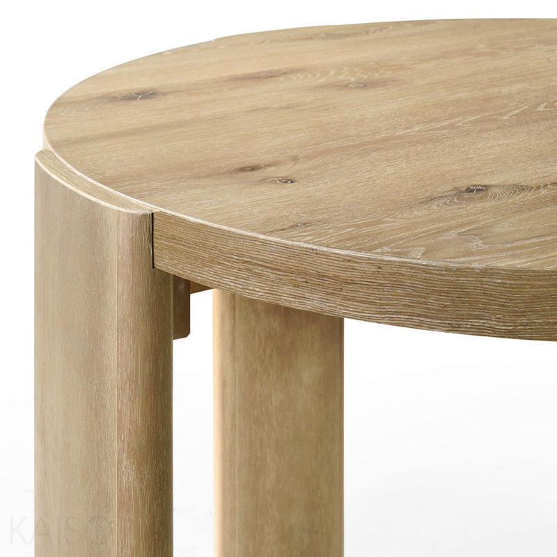 Oak Finish 47" Round Dining Table