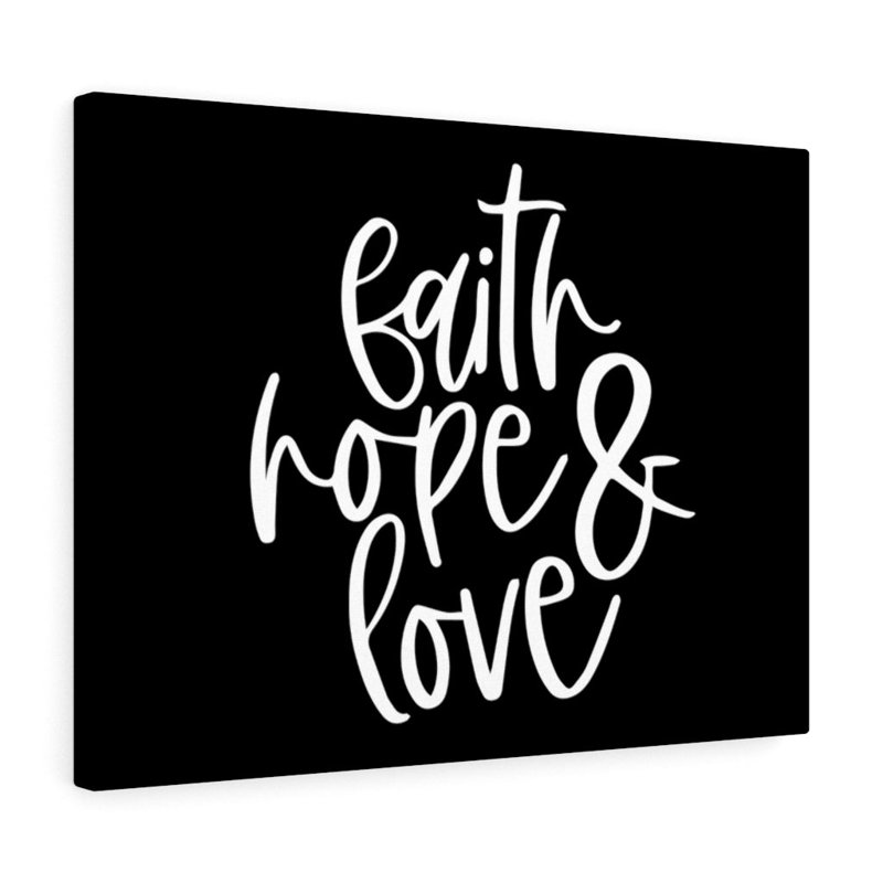Faith, Hope & Love - Wrapped Canvas Print, 30cm H x 41cm W