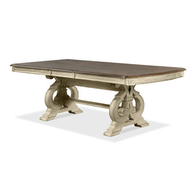 Mohall Extendable Solid Wood Base Dining Table