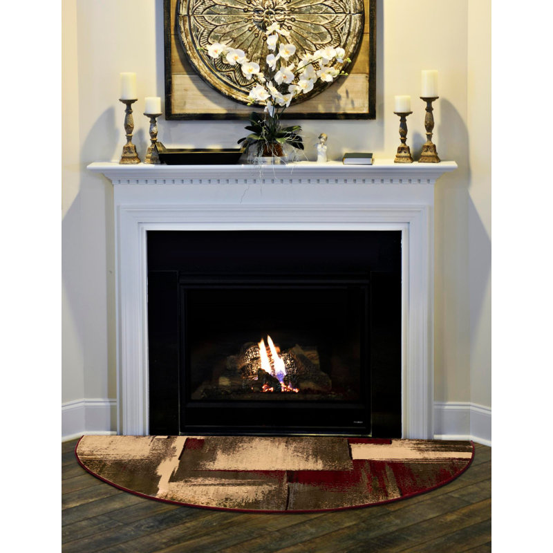 Ivetta Performance Abstract Indoor Rug, Hearth 3'1" x 6'1"