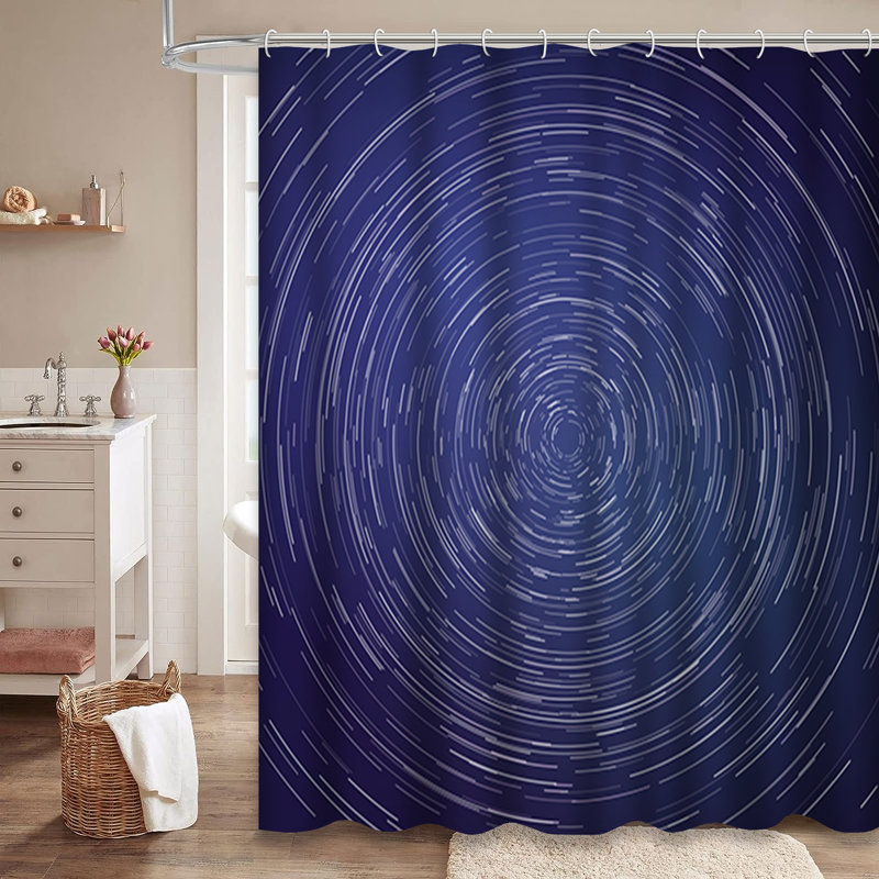 Rideau de douche Star Trails Night Sky Abstract Vortex avec 12 crochets, L 72 po x l 72 po