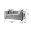 Modern Style Loveseat In Silver-1453258133