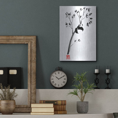 "Panda dans l'arbre" par Pechane sur métal