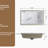24" Long X 16" Wide White Ceramic Undermount Kitchen Sink, Single Deep Bowl, Scratch & Stain , Simple Drainage For Bathroom Decor L W 8-Inch Internal, Chip Glazed Finish
