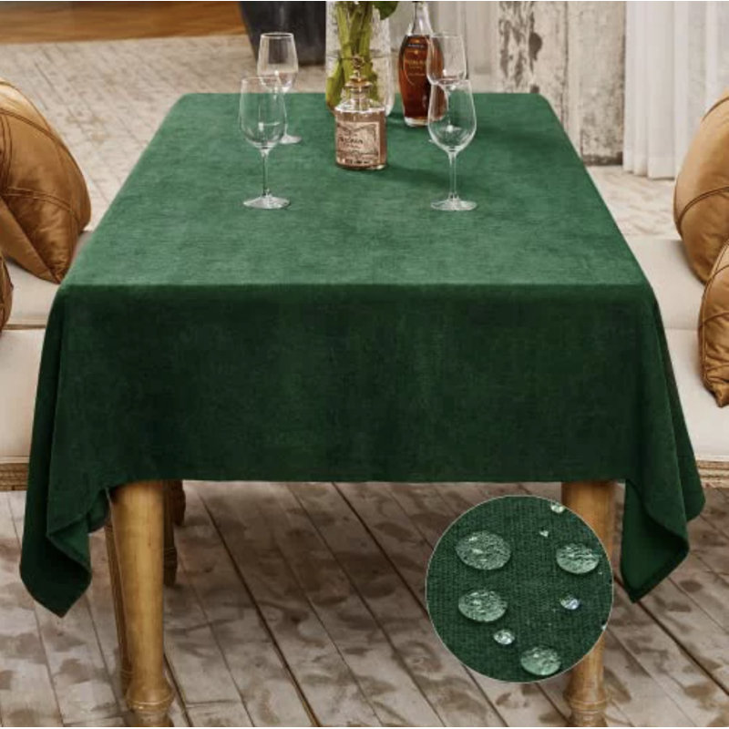 Gimena Fall Rectangle Stain Resistant Tablecloth, 70" L x 55" W, Purple