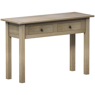 Somers 2 Drawer 110Cm Solid Wood Console Table, for Hallway & Living Room Furniture