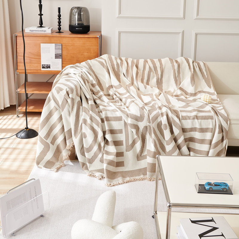 Housse pour canapé modulaire Boho Chenille, Kaki, H 91 po x l 118 po x P 0,2 po