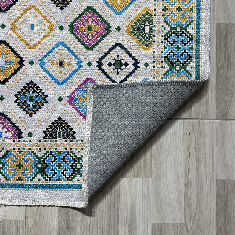 Tapis Zyir avec envers antidérapant, Tapis de couloir 6 pi 7 po x 13 pi 2 po
