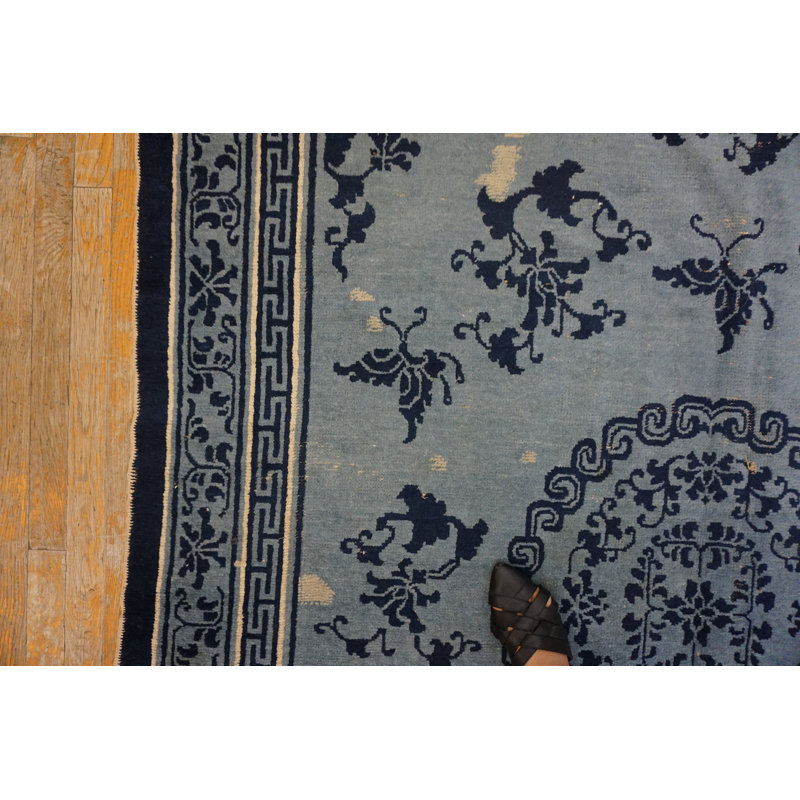 Antique Chinese - Ningxia Blue 1850s Rug
