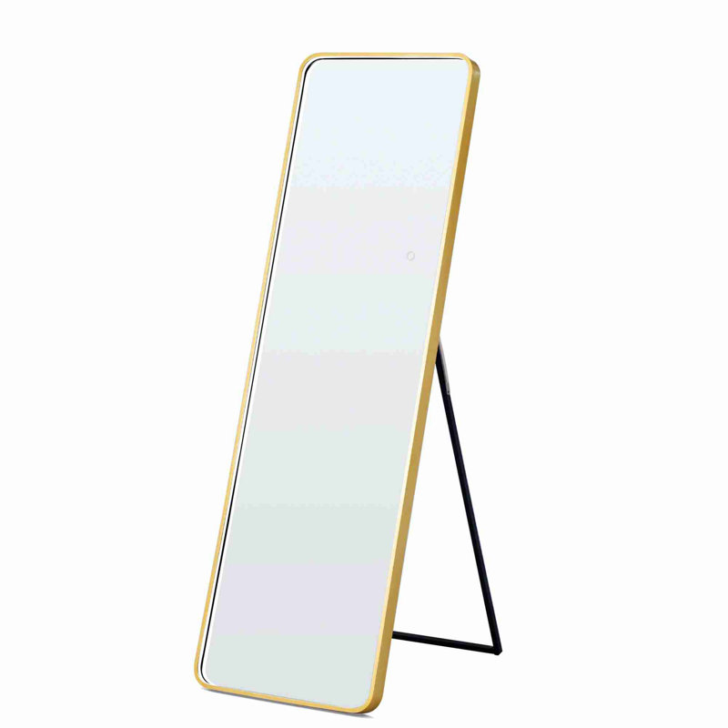 Miroir pleine longueur à DEL, miroir de plancher avec éclairage à intensité variable 3 couleurs pour la chambre à coucher, le salon, le magasin de mariage